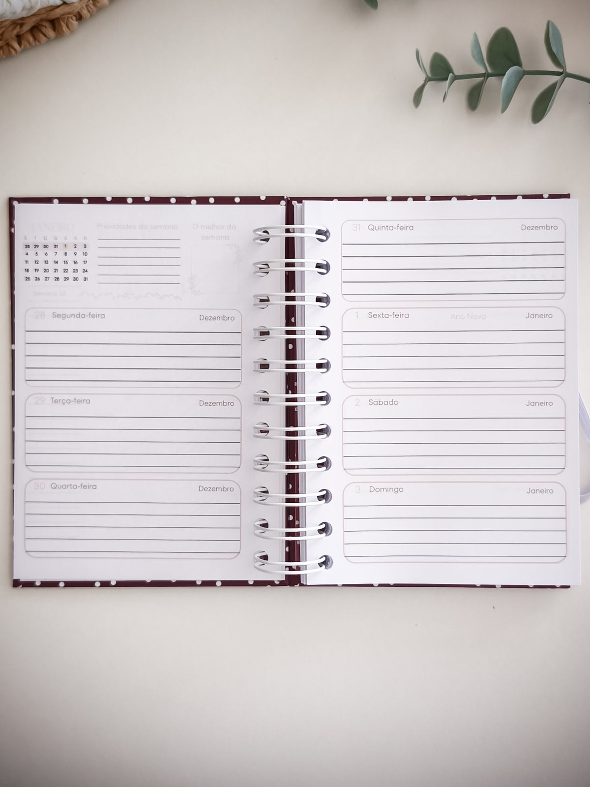 Agenda Semanal A6
