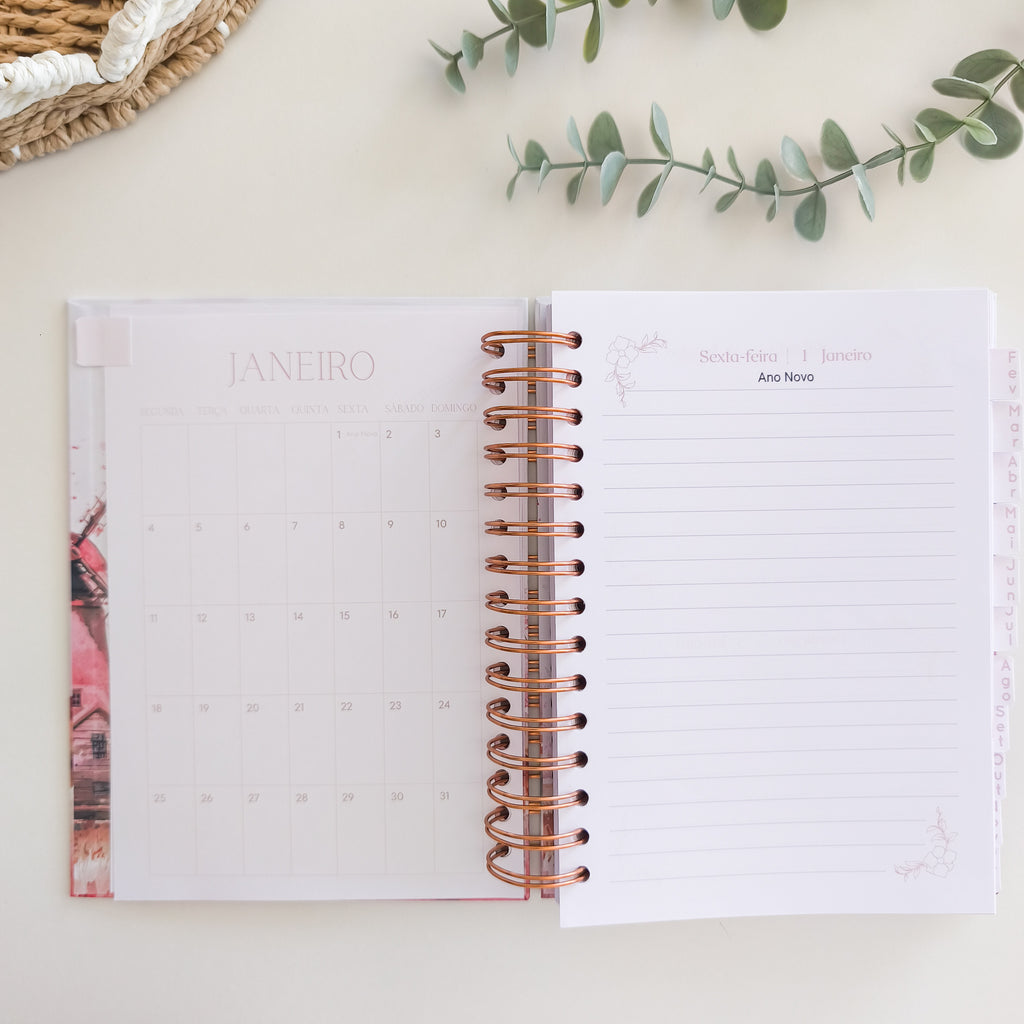 Agenda Diária com separadores
