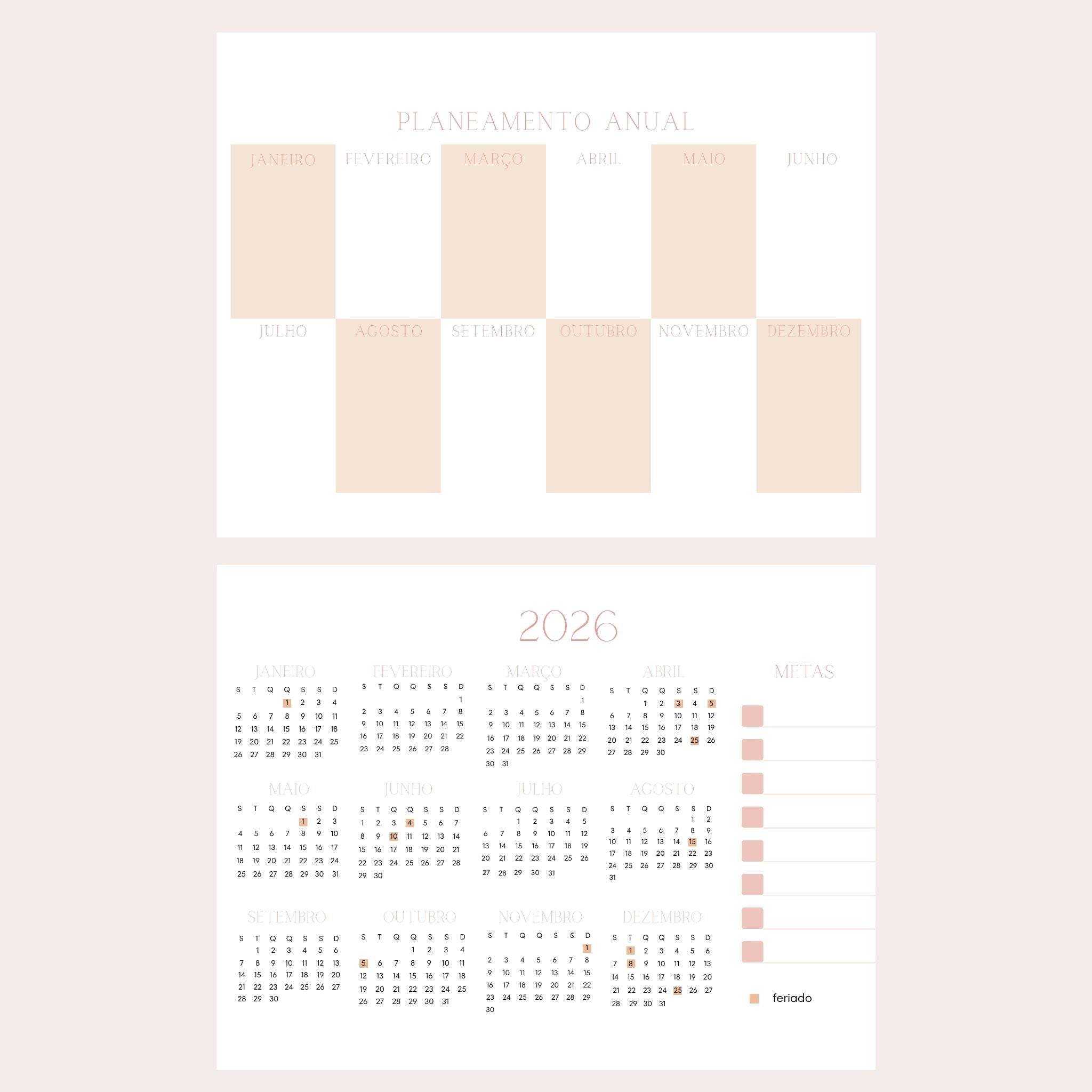 Calendário de Mesa