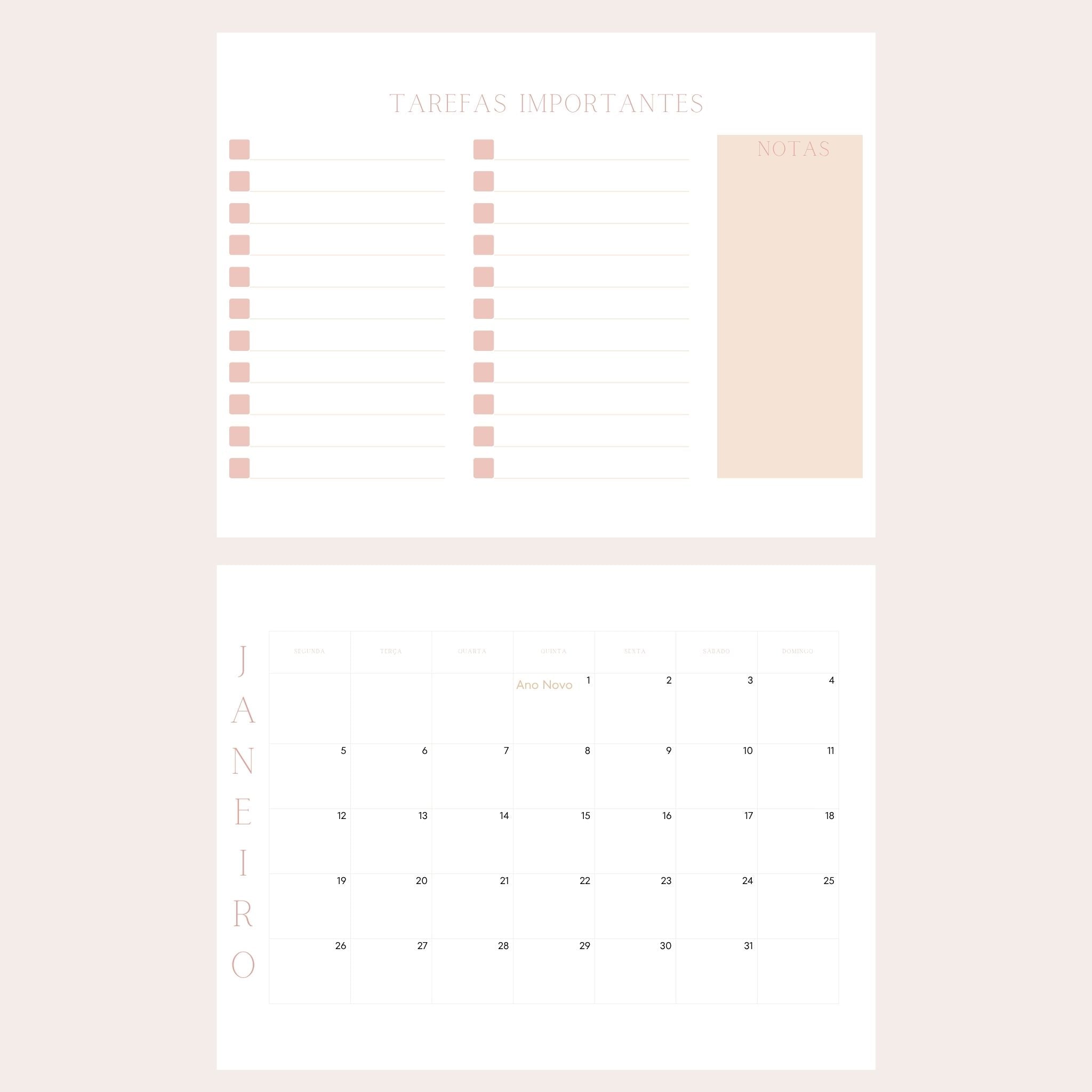 Calendário de Mesa