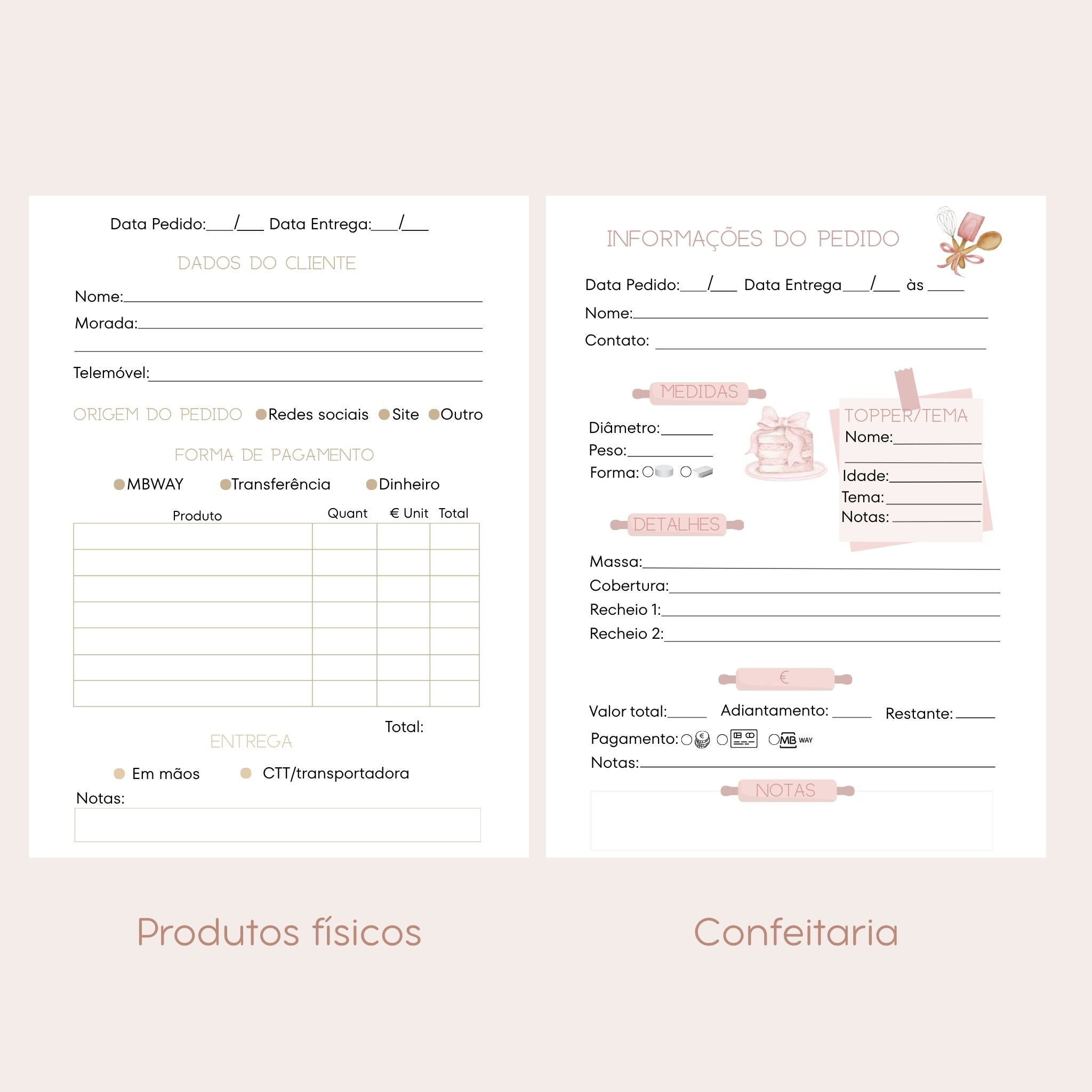 Recargas para Caderno de Encomendas (discos)